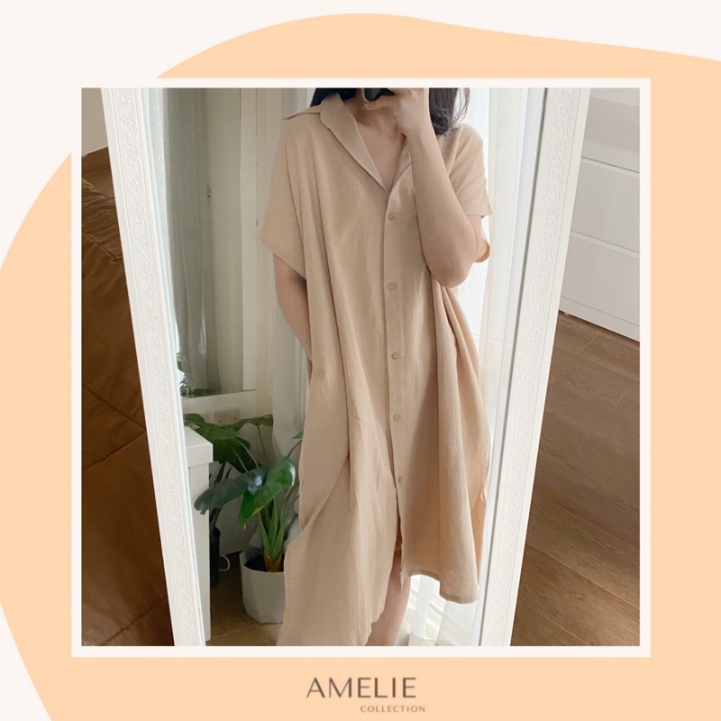 ATHENA LINEN DRESS - oversized dress