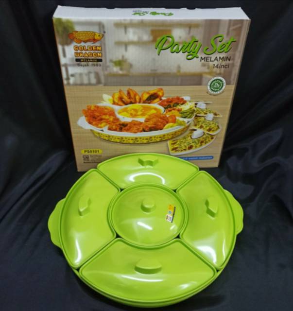 Prasmanan Melamine Party Set Kecil 14" - Golden Dragon PS0101