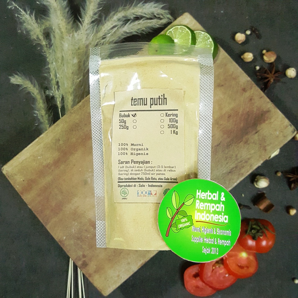 

Temu Putih Bubuk - 50 GR / REMPAH / JSR / 100% MURNI