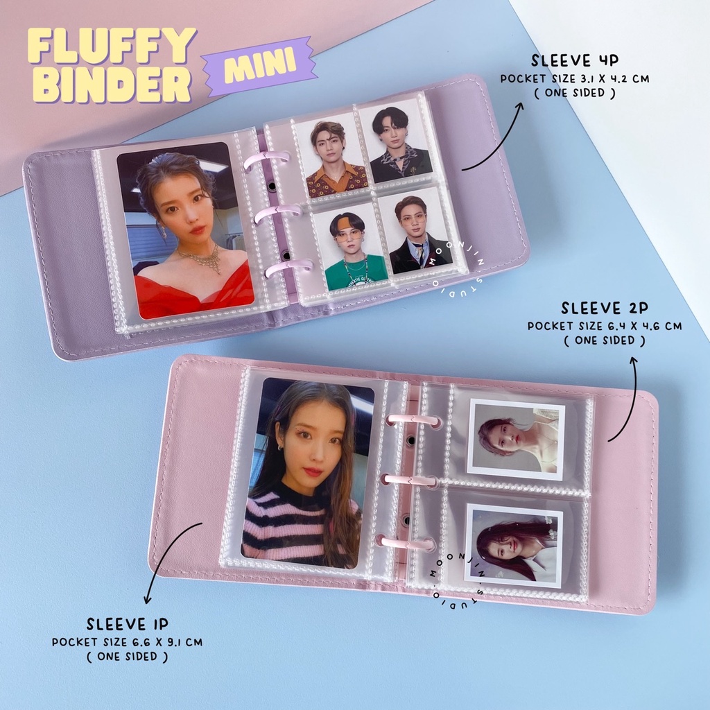 Mini Fluffy Binder Photocard Album Photo Kpop Pastel