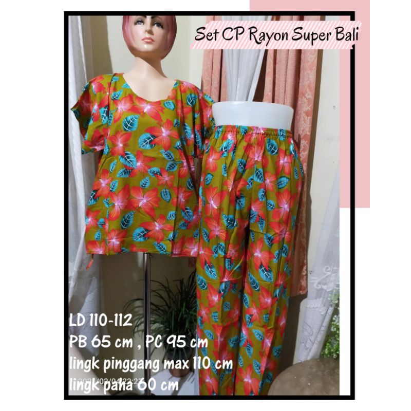 Set celana panjang Rayon Super