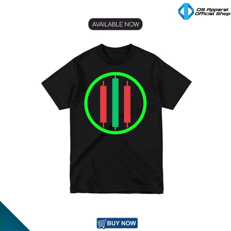Kaos Distro Pria Kaos Trading Trader Broker Candle Stick Lilin Logo