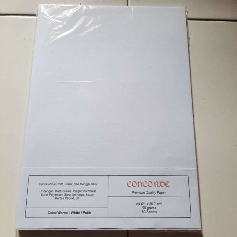 

OBRAL!!! Kertas Concorde Putih White 90gr