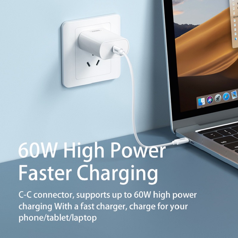 Pd 4in1 Kabel Data / Charger USB Tipe-C 60W Fast Charging Dengan Kotak Holder Untuk Macbook