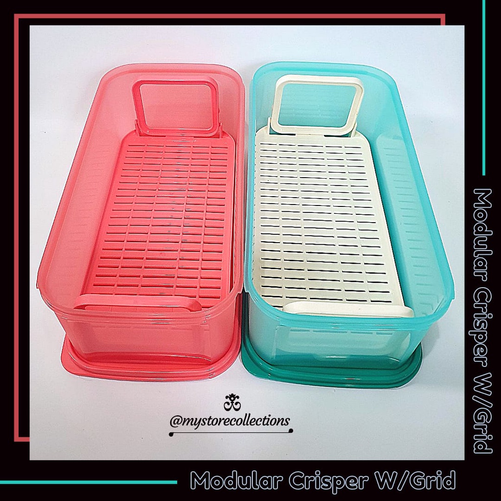 Modular Crisper With Grid (1 Pcs) Wadah Buah & Sayur Tupwr