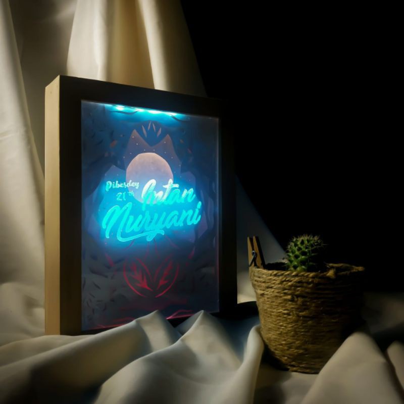 kado unik lampu tidur papercut pigura murah unik berkualitas