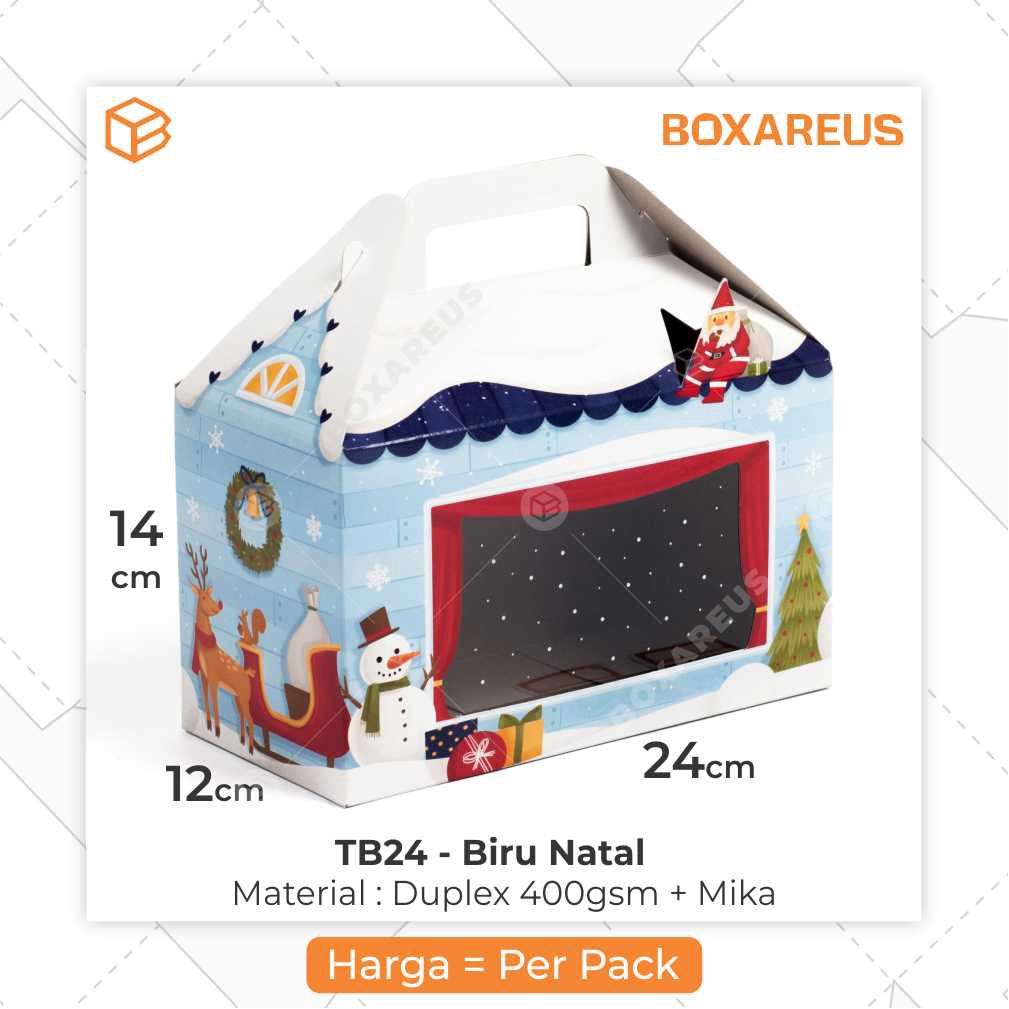 Box Toples Kue Kering Packaging Natal Christmas Hampers Kemasan Cookies | TB24 NATAL