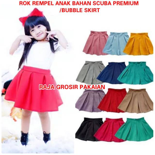 Bubble Skirt| Rok Rempel Anak Scuba Premium