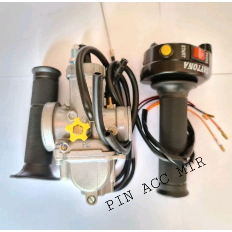 Karbu Pe 24 26 28 keihin super skep hard chrome anti gesek Plus Gas Spontan Daytona 2/3 tombol Paket