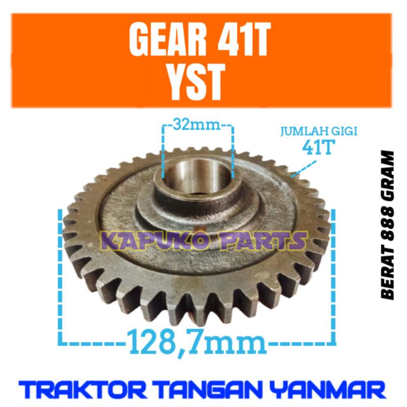YZC GIGI 41T GEAR TRAKTOR TANGAN YANMAR YST PRO XL
