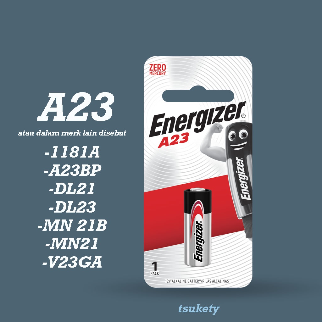 Baterai Battery Energizer A23 / 1181A / A23BP / DL21 / DL23 / MN-21B