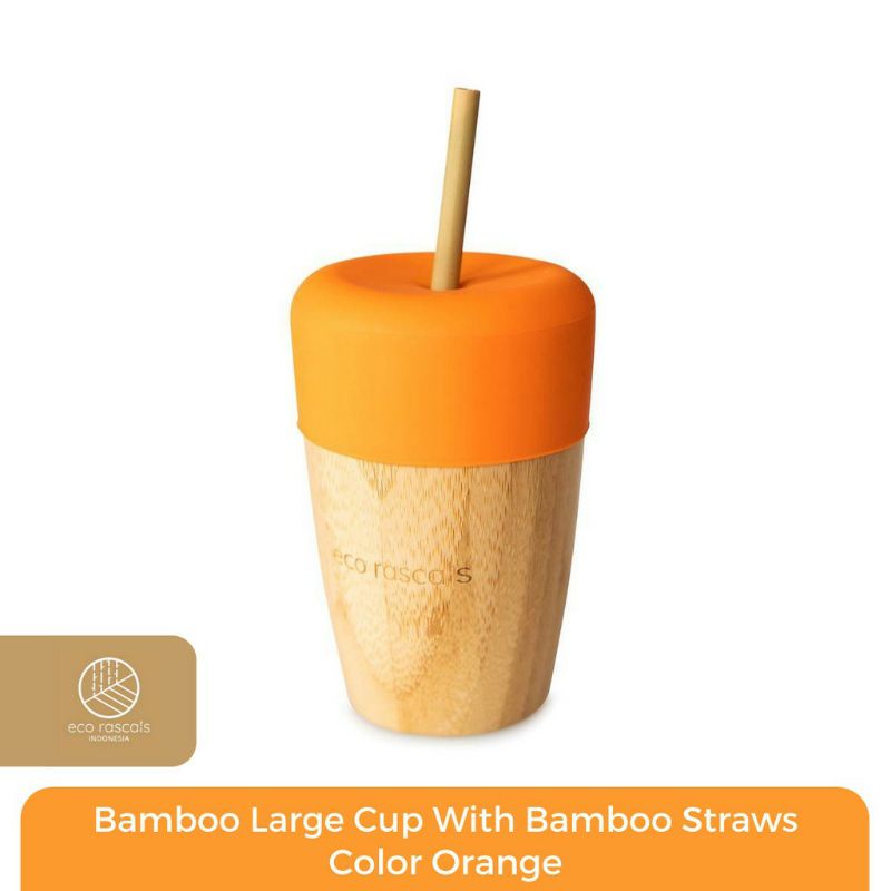 Eco Rascals Bamboo Large Cup and Straw