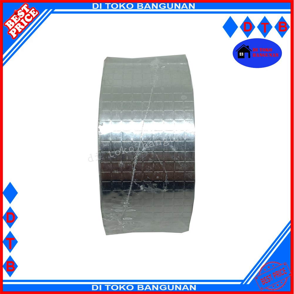 Lakban Asbes Seng Alumunium Foil Waterproof Tape 5CM X 5Meter