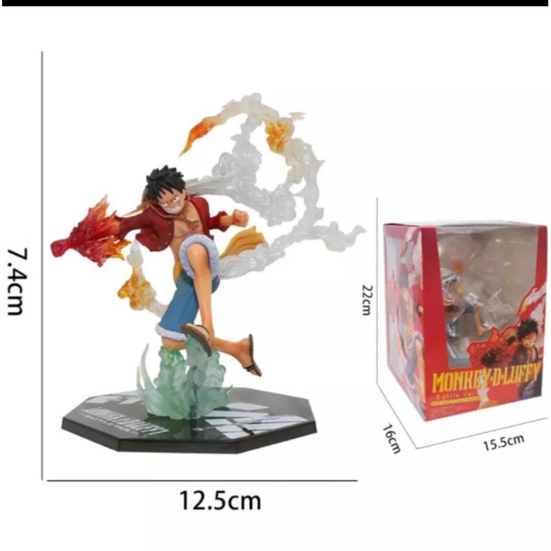 Figure One Piece Luffy Battle Ver Miniatur pajangan Anime one piece