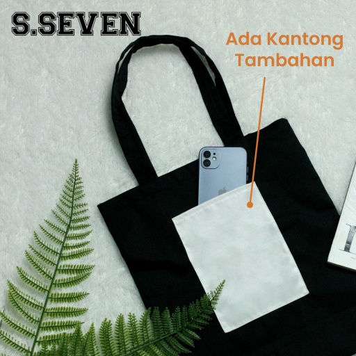 TOTE BAG KANVAS / TOTE BAG HITAM / TOTE BAG LOGO