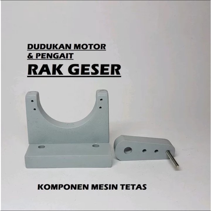 Dudukan Dan Tuas Pengait Motor Mesin Tetas Telur Sistem Rak Geser
