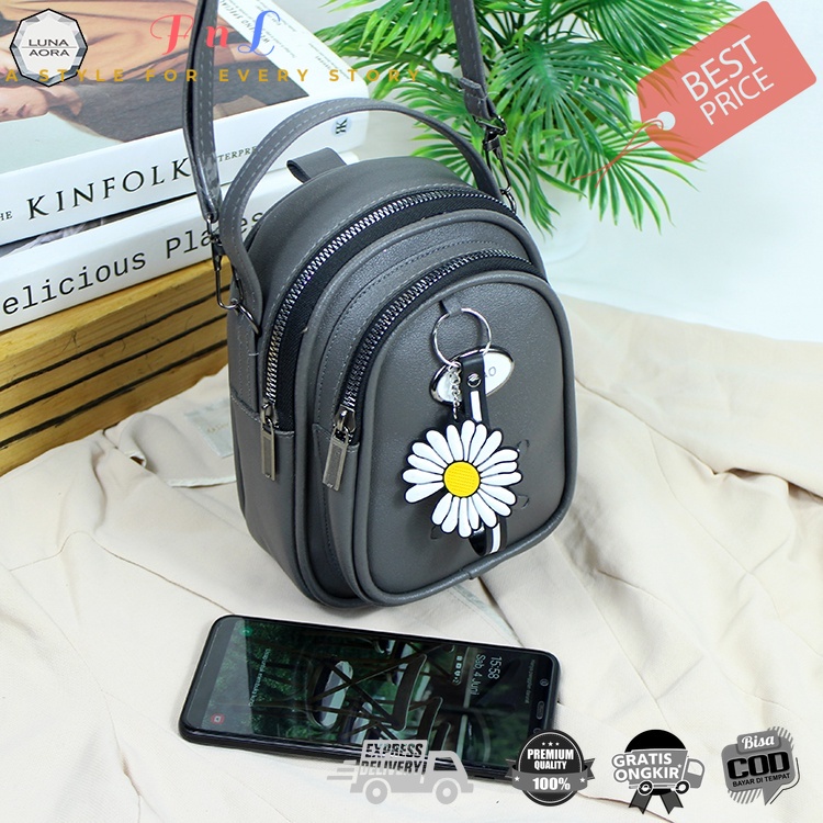 Tas Ransel Mini Cibao Wanita 3in1 Rajut Silang Tas Selempang Bahu wanita Kekinian Tas Ransel multifu