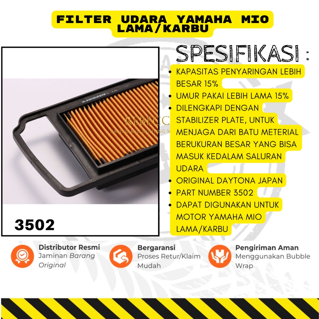 Jual Filter Udara Racing Daytona Ultranano Mio Lama Mio Karbu