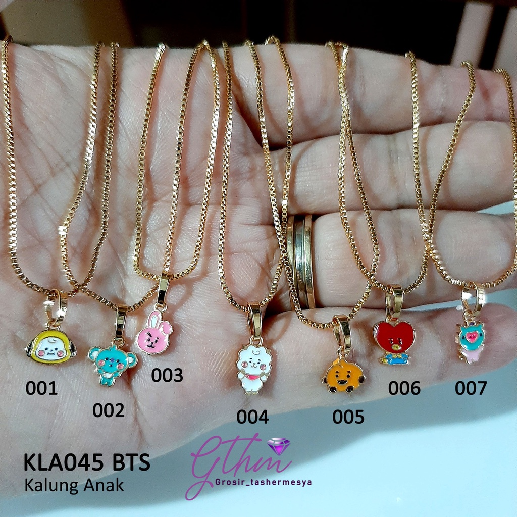 Kalung Anak BTS Perhiasan Fashion Kualitas Premium Anti Karat bisa dipakai sehari-hari kla045 gthm