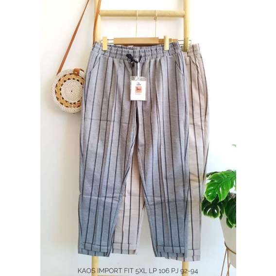 celana salur kaos import