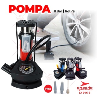 SPEEDS Pompa Angin Mini Foot Pump Portable Manual Untuk ban mobil, motor dan lainnya 016-6