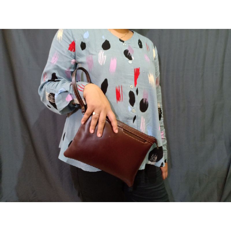 Clutch bag, Handbag Classic Kulit Sapi Asli