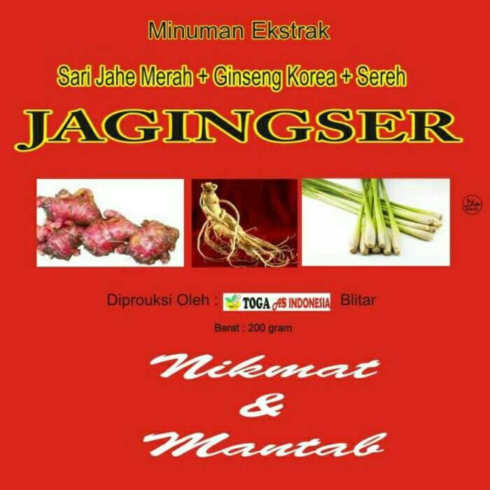 

Sari Jahe Merah JAGINGSER Produk Toga As Indonesia grosir