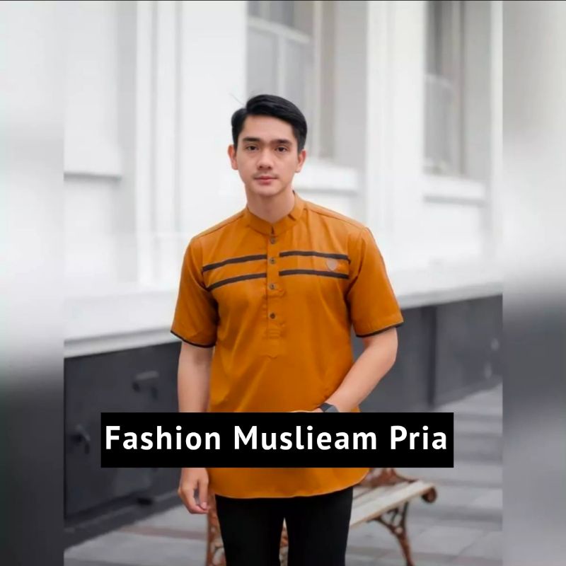 Bisa Bayar Di rumah Baju Koko Pria Dewasa Terbaru Kurta Pria Dewasa Lengan Pendek Matt Katun Serap Keringat Adem Tebal