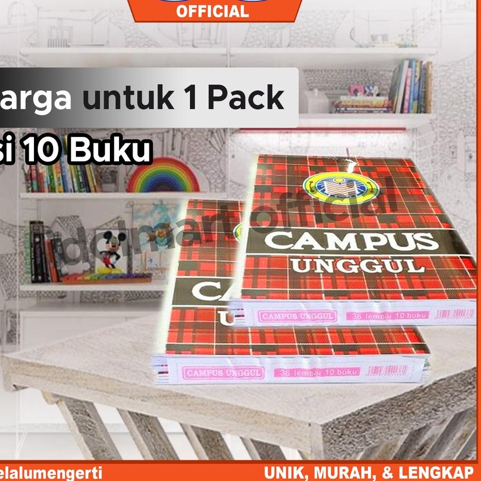 

IDOLMART Buku Tulis Campus Unggul isi 36 Lembar Buku Tulis sekolah Boxy/10 pcs ,.