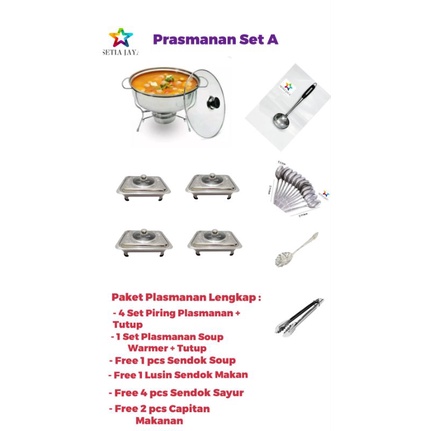 PRASMANAN SET STAINLESS / SET WADAH SAJI