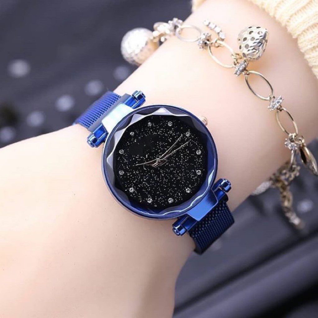✅[COD] JAM TANGAN WANITA ANALOG RANTAI MAGNET DIAMON IMPORT MURAH GROSIR W04