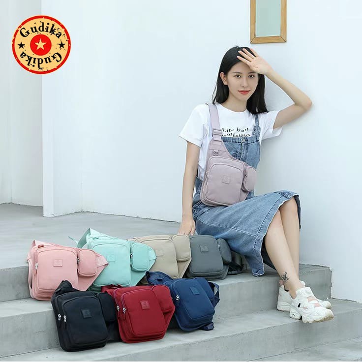 Tas Wanita GUDIKA 5213 - tas selempang wanita import original termurah - tas cewek - tas waterproof - fashion - tas korea - tas kondangan - cod - bayar di tempat - gratis ongkir - travel bag - tas bahu - sling bag - shoulder bag - tas mini - tas bag