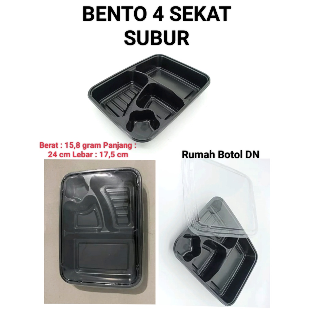 (MIN 50 PCS) MIKA BENTO 4  SEKAT  MANDALA