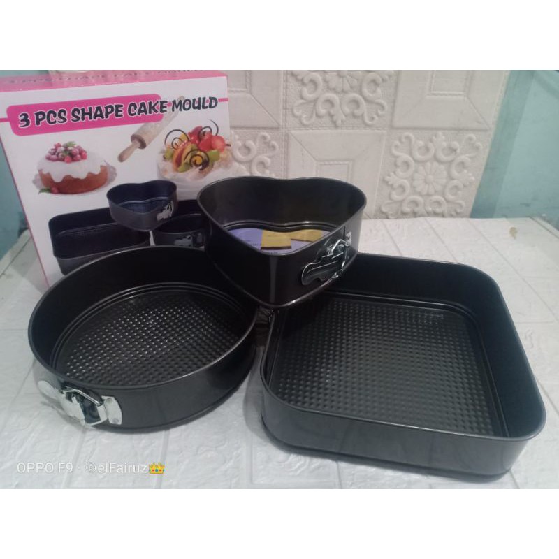 Cetakan Kue Bolu 3 pcs / Loyang Pencetak Kue Bolu
