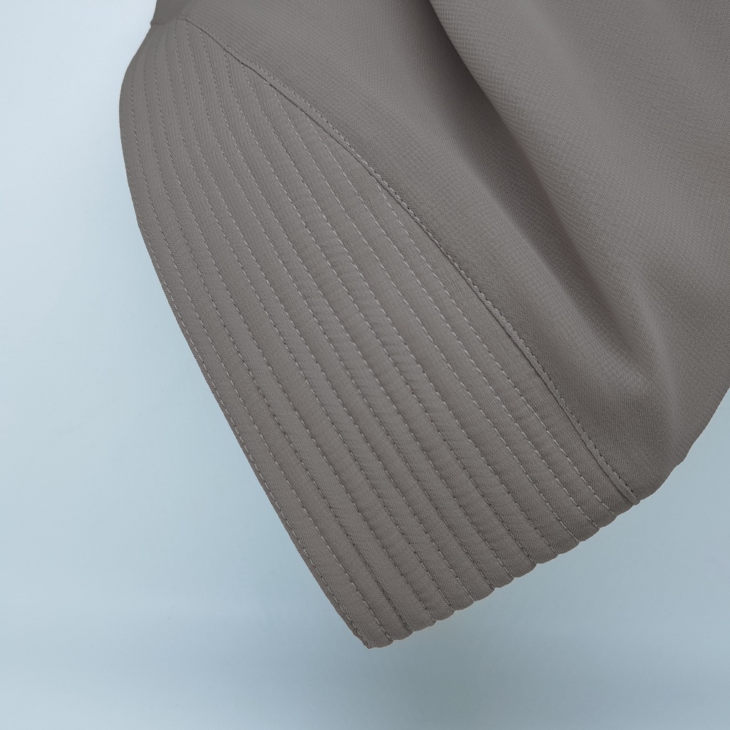 SALE Hijab Khimar livia alifa 2 layer oval / Jilbab 2 layer-Premium CAPPUCINO