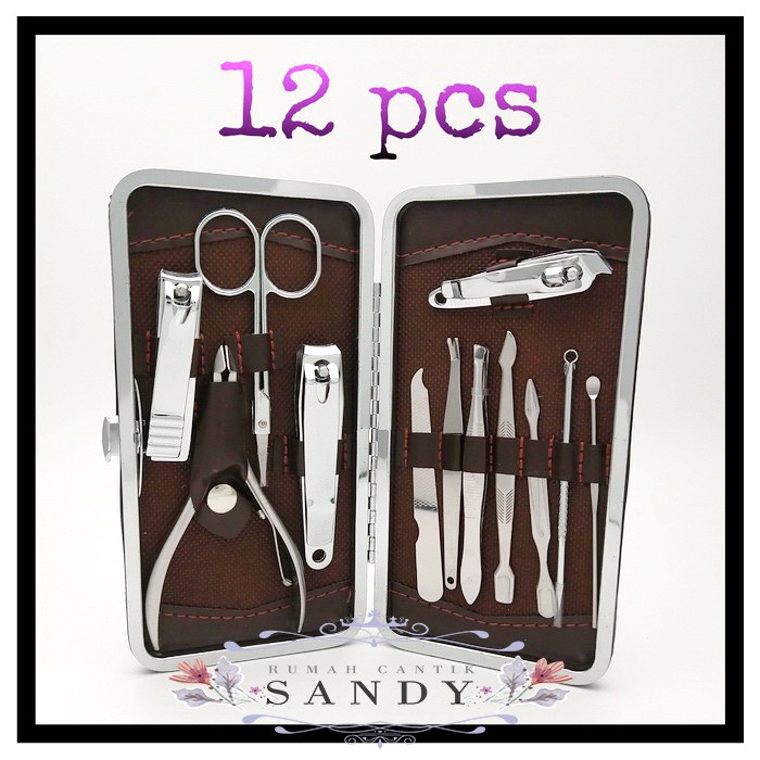 PEDICURE ~ MANICURE / MENICURE SET ~ 12 in 1 ~GUNTING KUKU BERKUALITAS