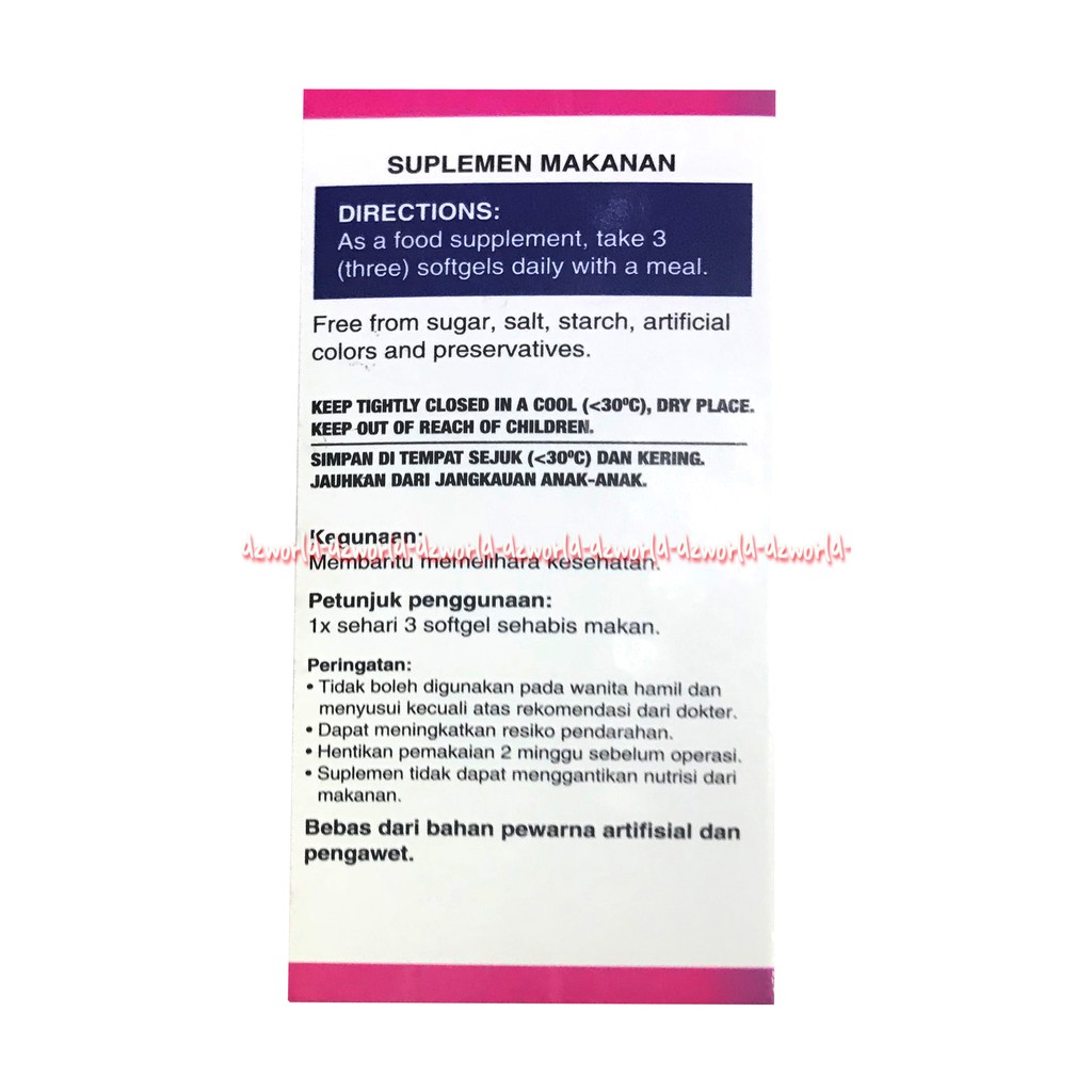 Natures Health Omega 3, 6, 9 Minyak Ikan 45Softgel Suplemen untuk memelihara kesehatan tubuh Nature's Health