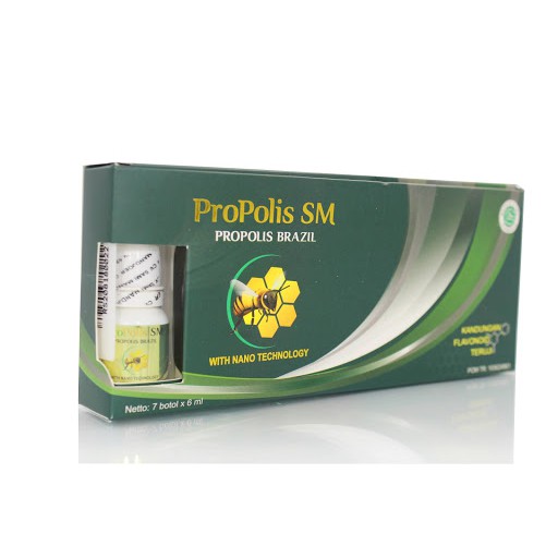 Paket 1 Box Propolis SM Brazil Isi 7 Botol 100% Original Harga Lebih Murah