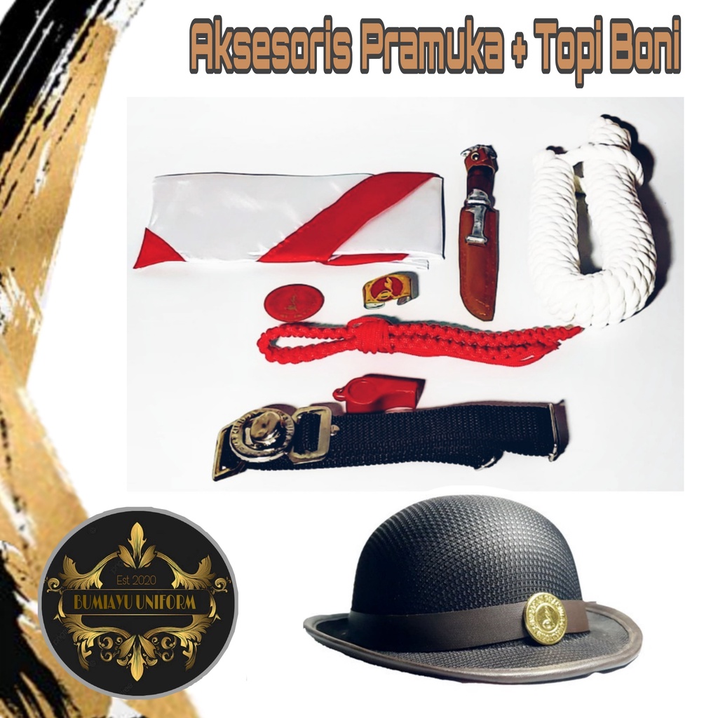 Perlengkapan Pramuka Anak Perempuan SD Lengkap Free Topi Boni Pramuka