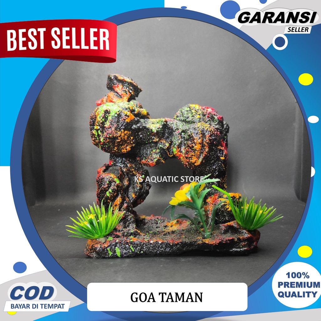 Hiasan Aquarium Goa Taman bunga l Hiasan Akuarium Terowongan Ikan