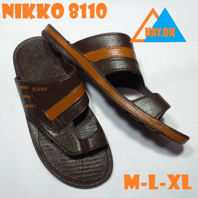 NK 110 - SANDAL Nikko 8110 coklat / 2W bukan walker ner era bell air JEPIT SLIDE SANDAL KASUAL SANDAL PRIA SANDAL MURAH NIKKO 8110