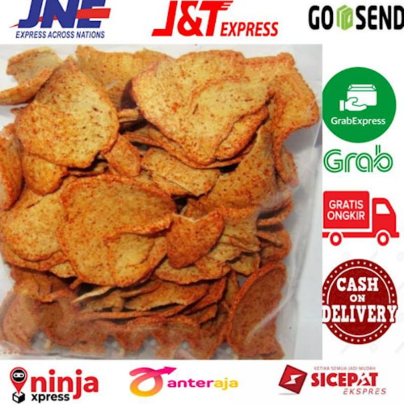 

Basreng bakso goreng pedas 500gr gurih renyah nikmat
