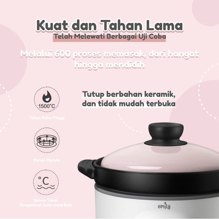 ELEK113 SLOW COOKER EMILY CLAY POT 2,8 LITER