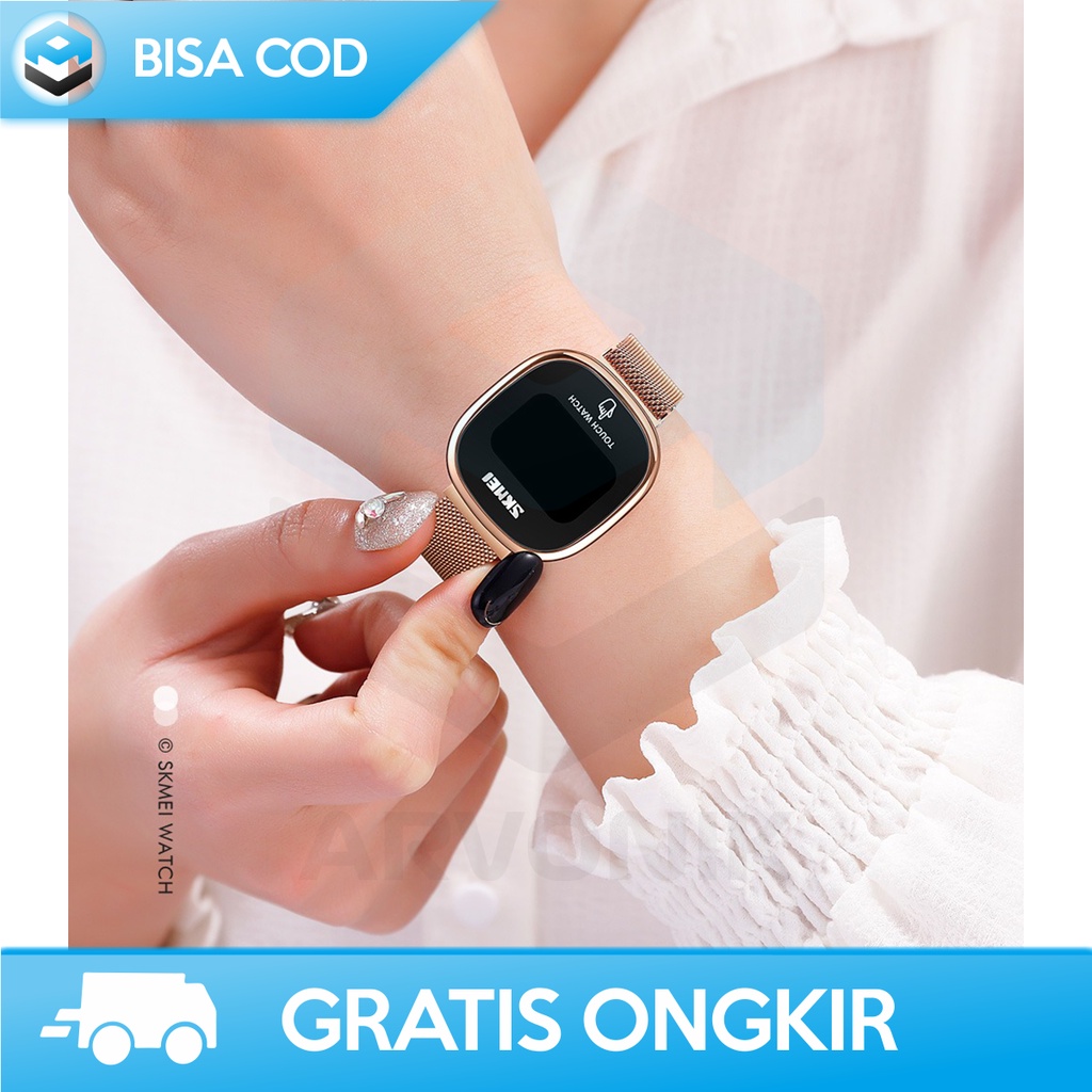 JAM TANGAN COUPLE PRIA WANITA DIGITAL LED ASLI SKMEI 1589 TOUCH SCREEN