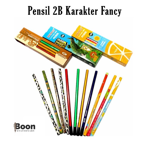 

(isi 12) Pensil 2B Kayagi Polos Karakter Fancy / Pensil Ujian Komputer