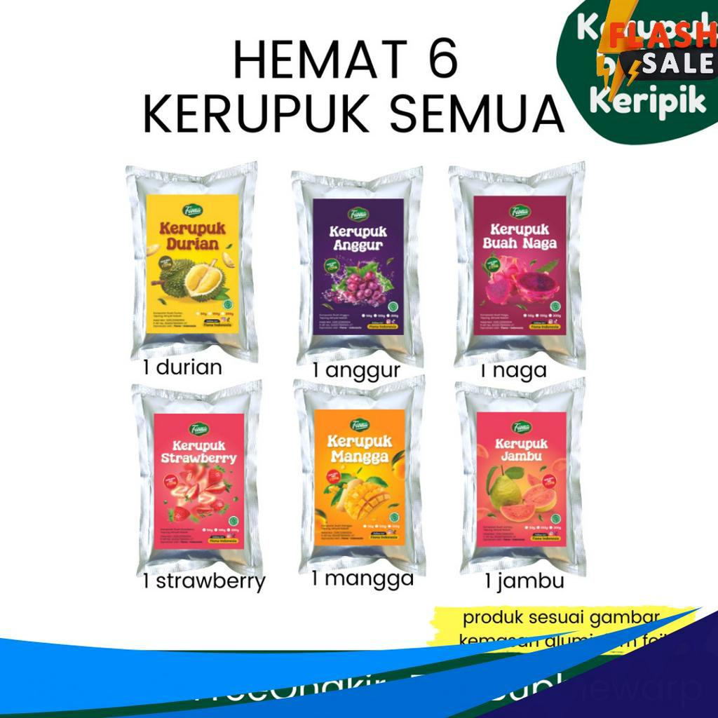 

TERLARIZZZ Fiona Paket Hemat 6 pcs Kerupuk Buah 5gram