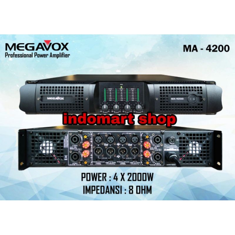 Power Amplifier MEGAVOX MA-420 ( 4Channel ) ORIGINAL