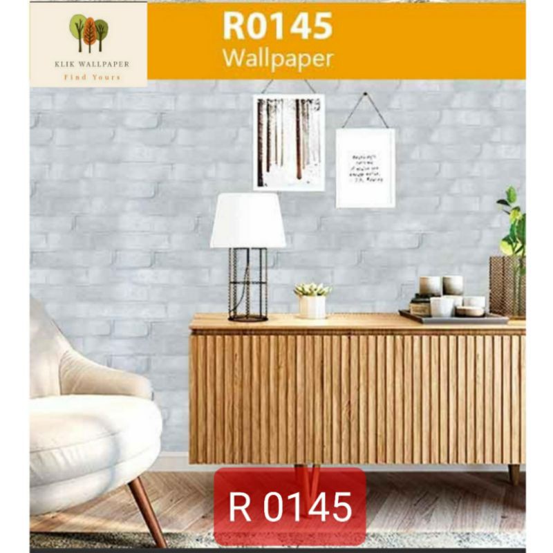 Wallpaper Dinding Rona E0207 batu bata putih. Kode lama adalah R0145 dan sekarang menjadi E0207. Tet