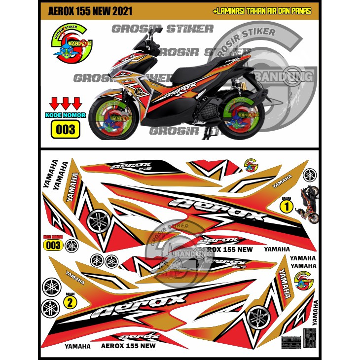 STRIPING MOTOR VARIASI YAMAHA AEROX 155 NEW 2021