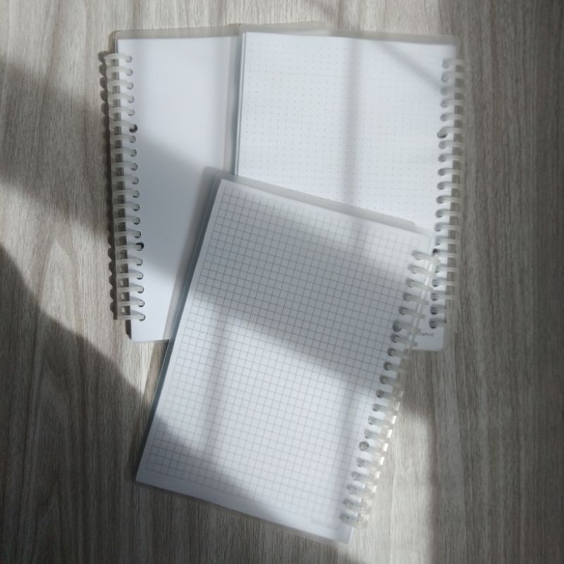

free gift// NOTEBOOK JURNAL AESTHETIC COVER TRANSPARAN A5 BISA ISI ULANG 4 JENIS KERTAS ISI 40 LEMBAR